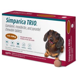 Simparica TRIO Chewable Tablets for 5-10kg Dogs