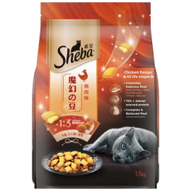 Sheba Chicken Flavour All the Stage Dry Cat Food 1.5kg