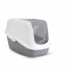 Savic Nestor Cat Toilet White/Grey 22X15X15 Inch 0227-00WG