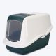 Savic Nestor Cat Toilet White/ Botonical Green 22X15X15 Inch 0227-0WLF