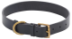 VL Flat Leather Collar Large -Black L1L