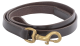 VL Padded Flat Leather Leash- Brown L2
