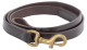 VL Padded Flat Leather Leash- Black L2