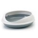 Figaro Oval Cat Litter Tray + Rim Grey/White 22x19x6 inches