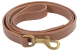 VL Padded Flat Leather Leash- Tan L2